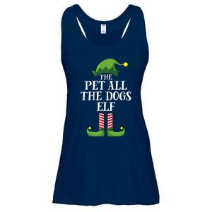 Pet All The Dogs Elf Matching Family Group Christmas Pajama Ladies Essential Flowy Tank