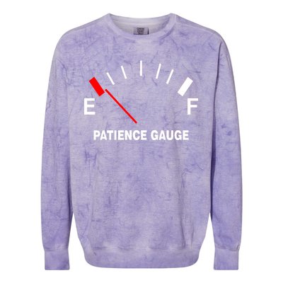 Patience Gauge Nearly Empty Colorblast Crewneck Sweatshirt