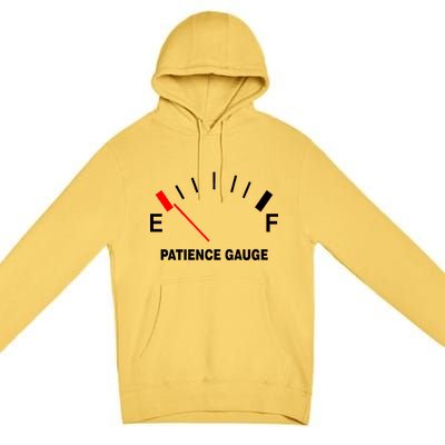 Patience Gauge Nearly Empty Premium Pullover Hoodie