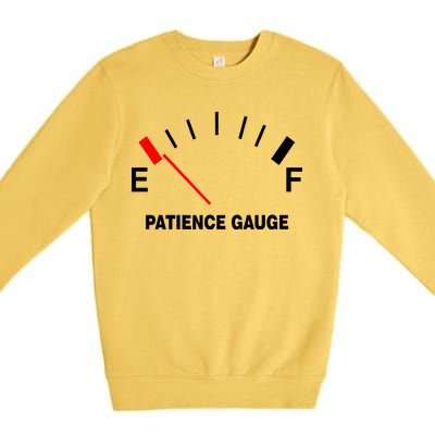 Patience Gauge Nearly Empty Premium Crewneck Sweatshirt