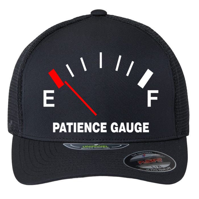 Patience Gauge Nearly Empty Flexfit Unipanel Trucker Cap