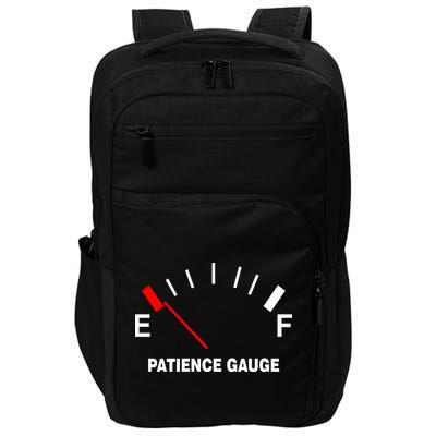 Patience Gauge Nearly Empty Impact Tech Backpack