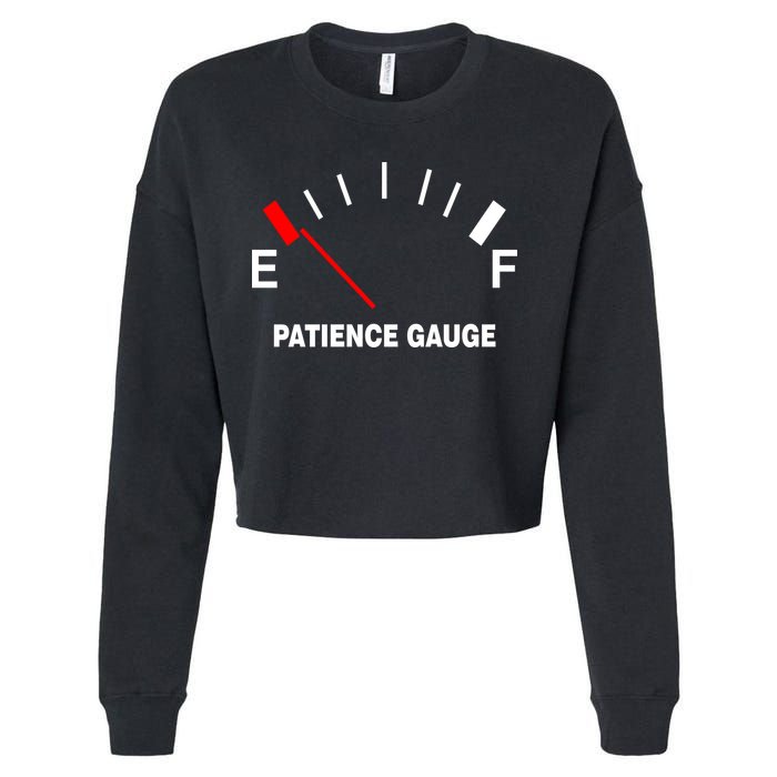 Patience Gauge Nearly Empty Cropped Pullover Crew