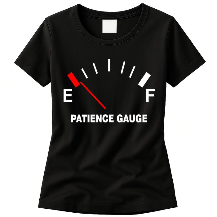 Patience Gauge Nearly Empty Womens T-Shirt