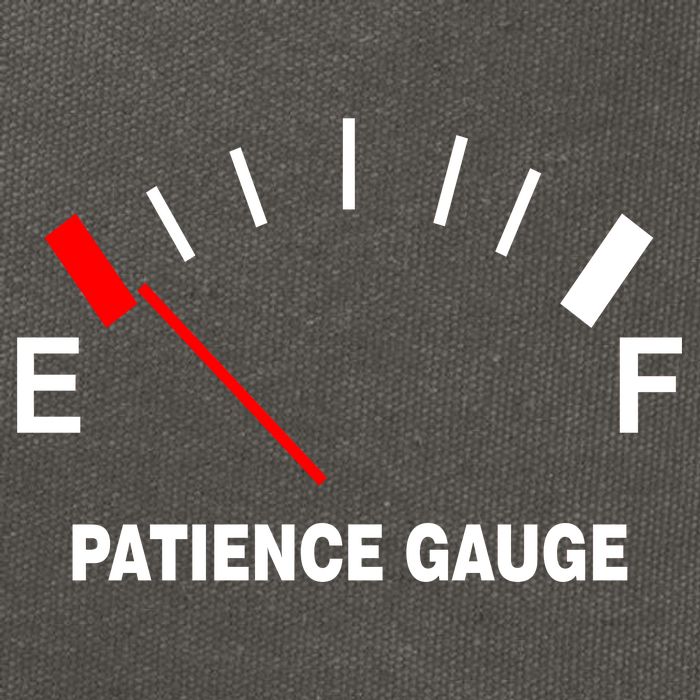 Patience Gauge Nearly Empty Cotton Canvas Backpack
