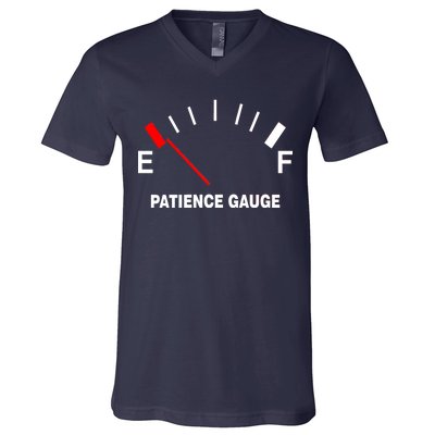 Patience Gauge Nearly Empty V-Neck T-Shirt