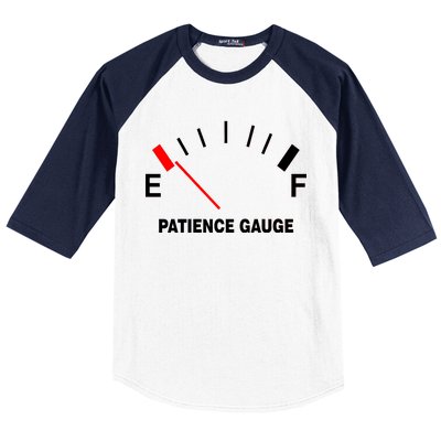 Patience Gauge Nearly Empty Baseball Sleeve Shirt