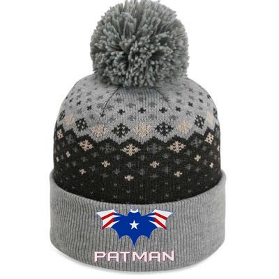 Patman New England Football Batman Logo The Baniff Cuffed Pom Beanie