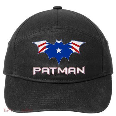Patman New England Football Batman Logo 7-Panel Snapback Hat