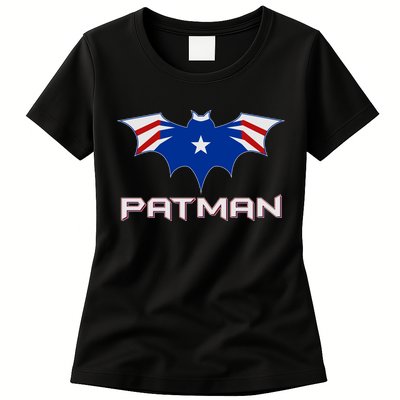 Patman New England Football Batman Logo Womens T-Shirt