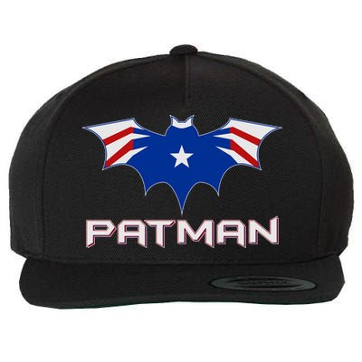 Patman New England Football Batman Logo Wool Snapback Cap