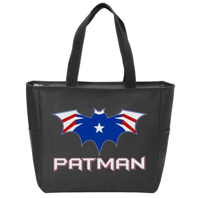 Patman New England Football Batman Logo Zip Tote Bag