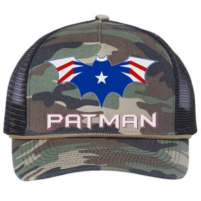 Patman New England Football Batman Logo Retro Rope Trucker Hat Cap