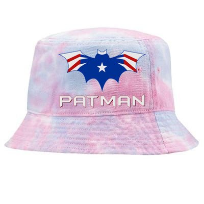 Patman New England Football Batman Logo Tie-Dyed Bucket Hat