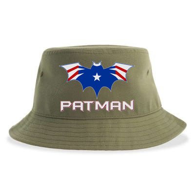 Patman New England Football Batman Logo Sustainable Bucket Hat