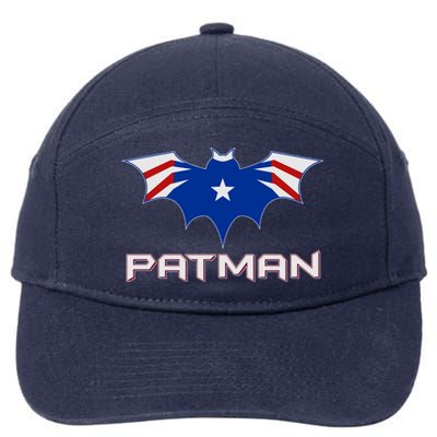 Patman New England Football Batman Logo 7-Panel Snapback Hat