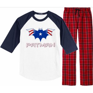 Patman New England Football Batman Logo Raglan Sleeve Pajama Set