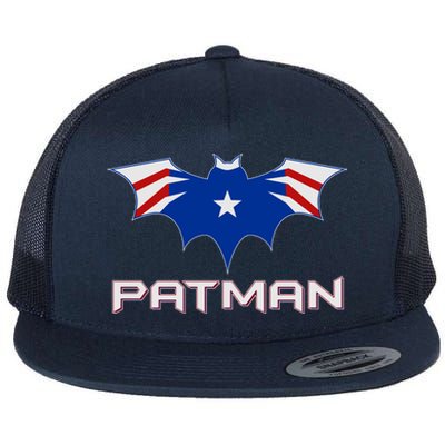 Patman New England Football Batman Logo Flat Bill Trucker Hat