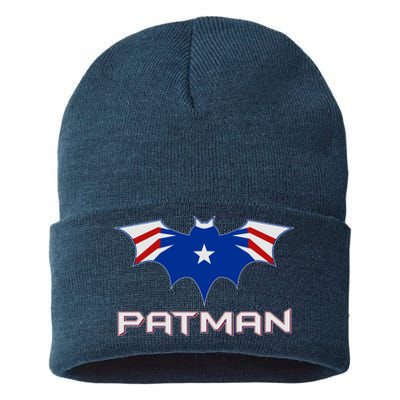 Patman New England Football Batman Logo Sustainable Knit Beanie