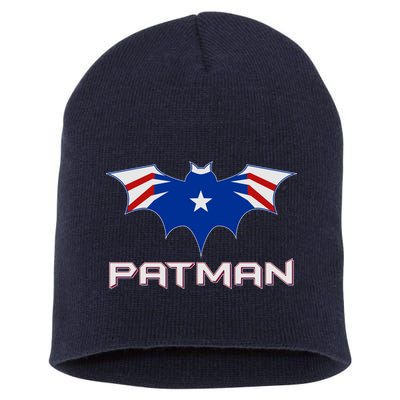 Patman New England Football Batman Logo Short Acrylic Beanie