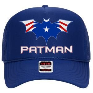 Patman New England Football Batman Logo High Crown Mesh Back Trucker Hat