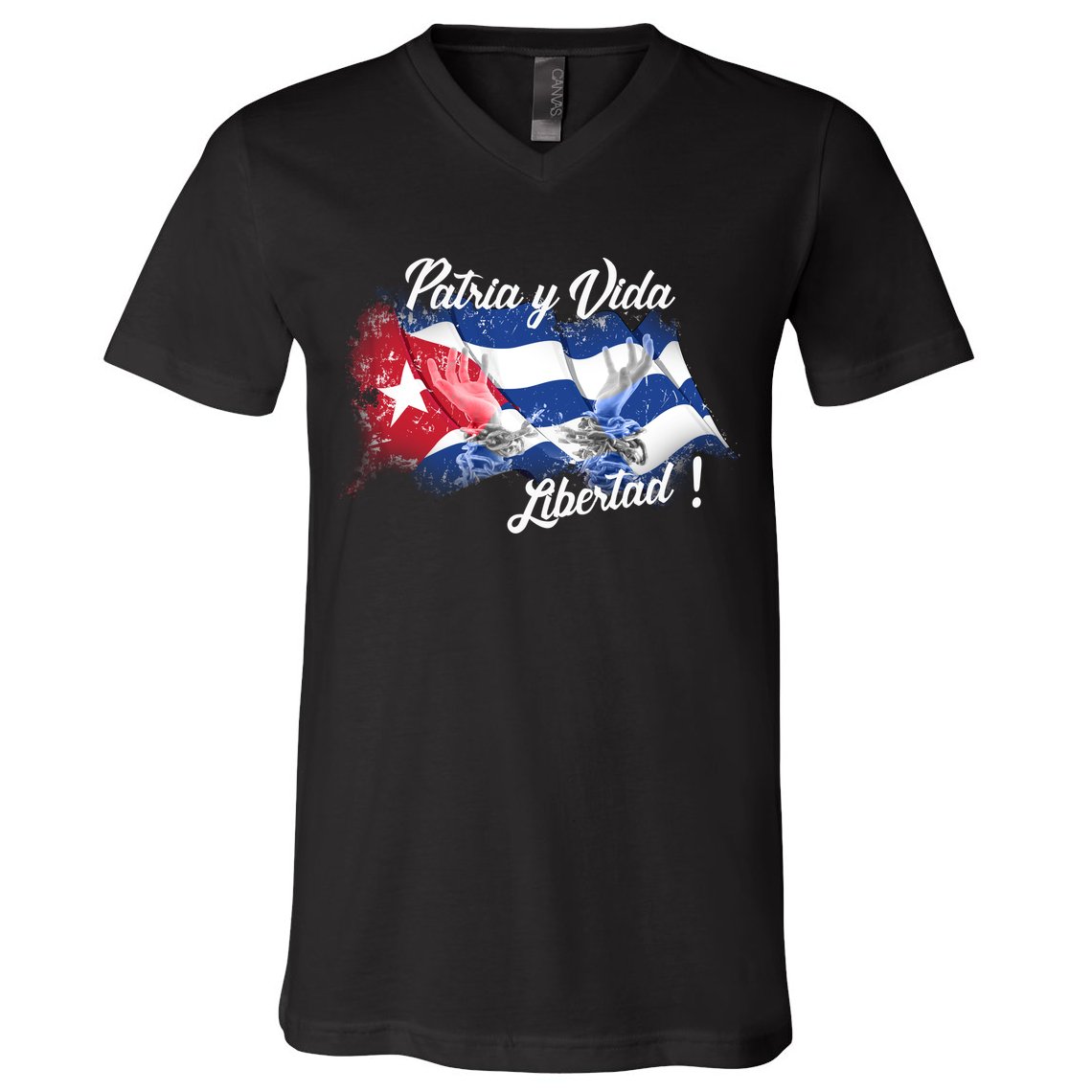 Patria Vida Libertad Cuba V-Neck T-Shirt