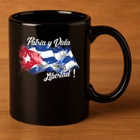 Patria Vida Libertad Cuba 11oz C Handle Ceramic Mug