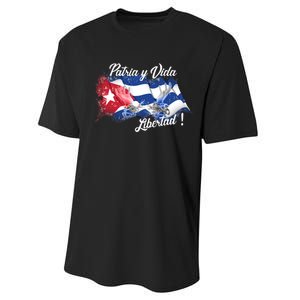 Patria Vida Libertad Cuba Performance Sprint T-Shirt