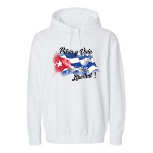 Patria Vida Libertad Cuba Garment-Dyed Fleece Hoodie