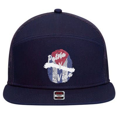 Patria Y Vida Cuba Cuban Freedom Movement Se Acabo 7 Panel Mesh Trucker Snapback Hat