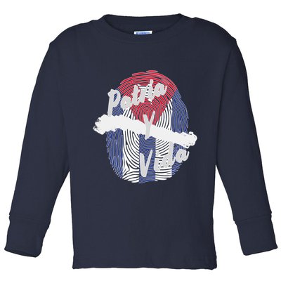 Patria Y Vida Cuba Cuban Freedom Movement Se Acabo Toddler Long Sleeve Shirt