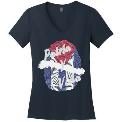 Patria Y Vida Cuba Cuban Freedom Movement Se Acabo Women's V-Neck T-Shirt