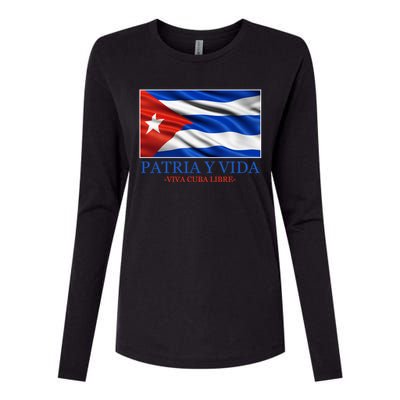 Patria Y Vida Viva Cuba Libre Womens Cotton Relaxed Long Sleeve T-Shirt