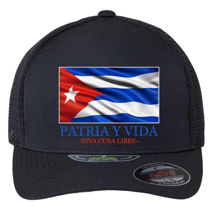 Patria Y Vida Viva Cuba Libre Flexfit Unipanel Trucker Cap
