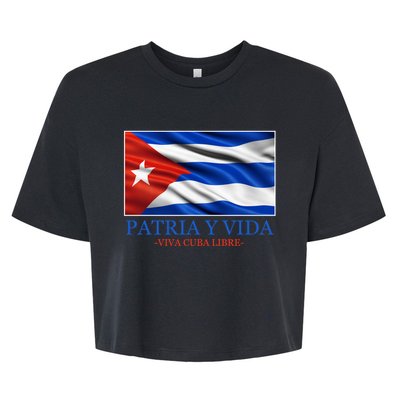 Patria Y Vida Viva Cuba Libre Bella+Canvas Jersey Crop Tee