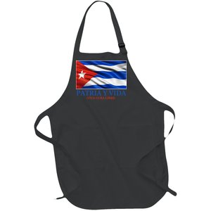 Patria Y Vida Viva Cuba Libre Full-Length Apron With Pockets