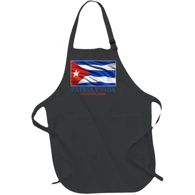 Patria Y Vida Viva Cuba Libre Full-Length Apron With Pockets