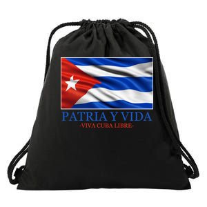 Patria Y Vida Viva Cuba Libre Drawstring Bag