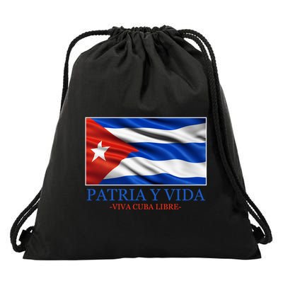 Patria Y Vida Viva Cuba Libre Drawstring Bag
