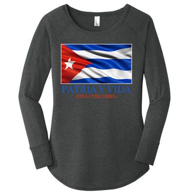 Patria Y Vida Viva Cuba Libre Women's Perfect Tri Tunic Long Sleeve Shirt