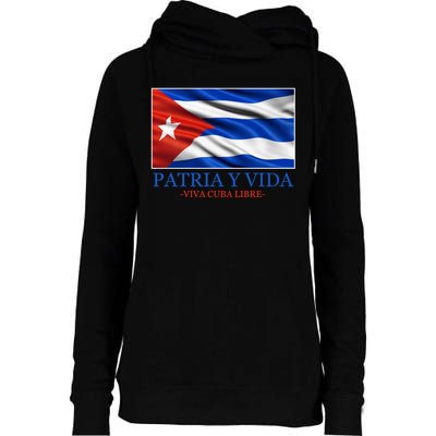 Patria Y Vida Viva Cuba Libre Womens Funnel Neck Pullover Hood