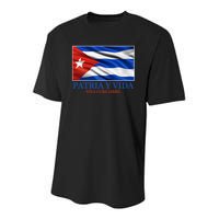 Patria Y Vida Viva Cuba Libre Youth Performance Sprint T-Shirt