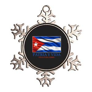 Patria Y Vida Viva Cuba Libre Metallic Star Ornament