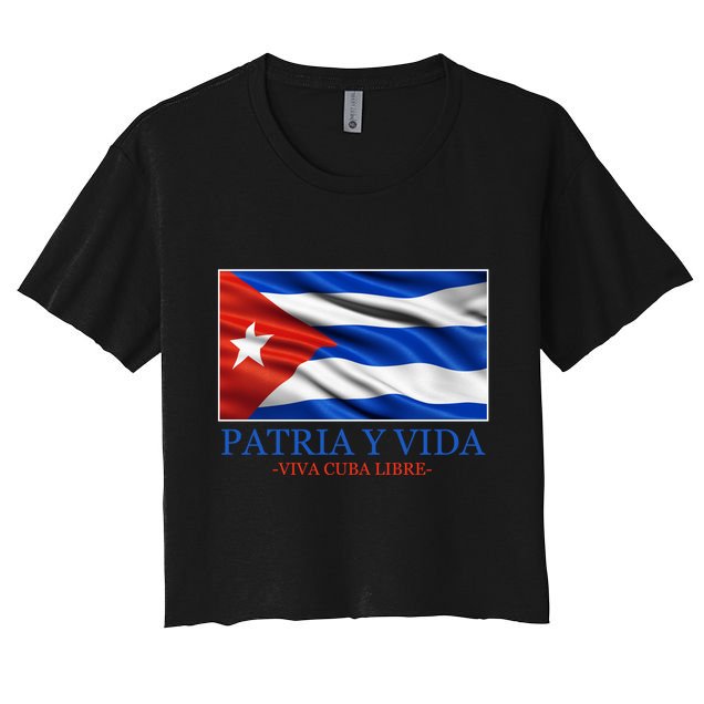 Patria Y Vida Viva Cuba Libre Crop Top