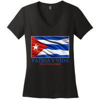 Patria Y Vida Viva Cuba Libre Women's V-Neck T-Shirt