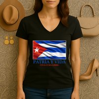 Patria Y Vida Viva Cuba Libre Women's V-Neck T-Shirt