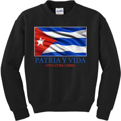 Patria Y Vida Viva Cuba Libre Kids Sweatshirt