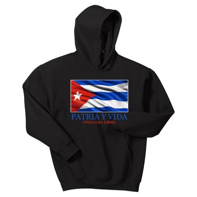 Patria Y Vida Viva Cuba Libre Kids Hoodie