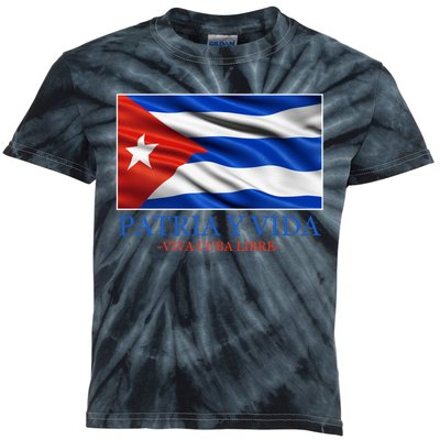 Patria Y Vida Viva Cuba Libre Kids Tie-Dye T-Shirt