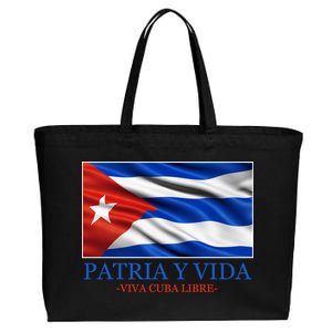 Patria Y Vida Viva Cuba Libre Cotton Canvas Jumbo Tote